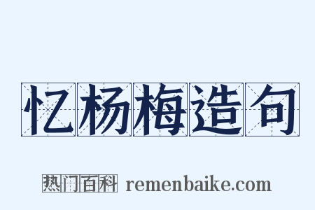 忆杨梅造句是什么意思的图片